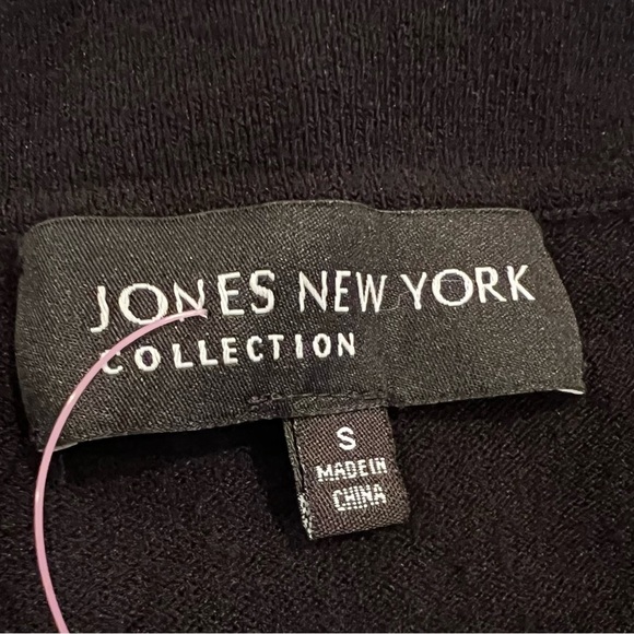 JONES NEW YORK Collection open black-print cardigan /size S - Picture 7 of 8